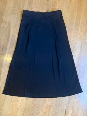 Jcrew Satin Classic Black A-Line Women's Skirt